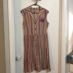 Free People purple and grey striped dress